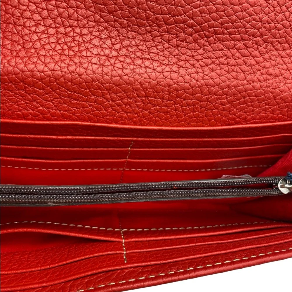 Dooney & Bourke Red Textured Wallet
